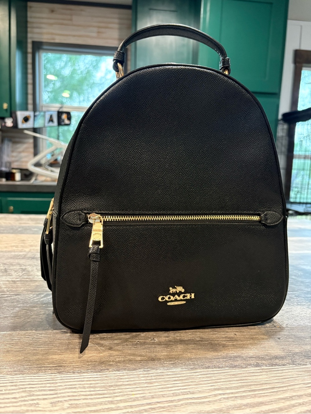 Coach Black Leather Jordyn Backpack